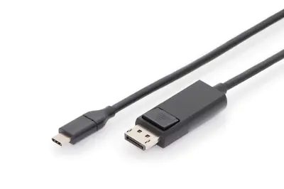 DIGITUS - DisplayPort-Kabel - 24 pin USB-C (M) zu DisplayPort (M) - 2 m - 4K Unterstützung - Schwarz DIGITUS - DisplayPort-Kabel - 24 pin USB-C (M) zu DisplayPort (M) - 2 m - 4K Unterstützung - Schwarz