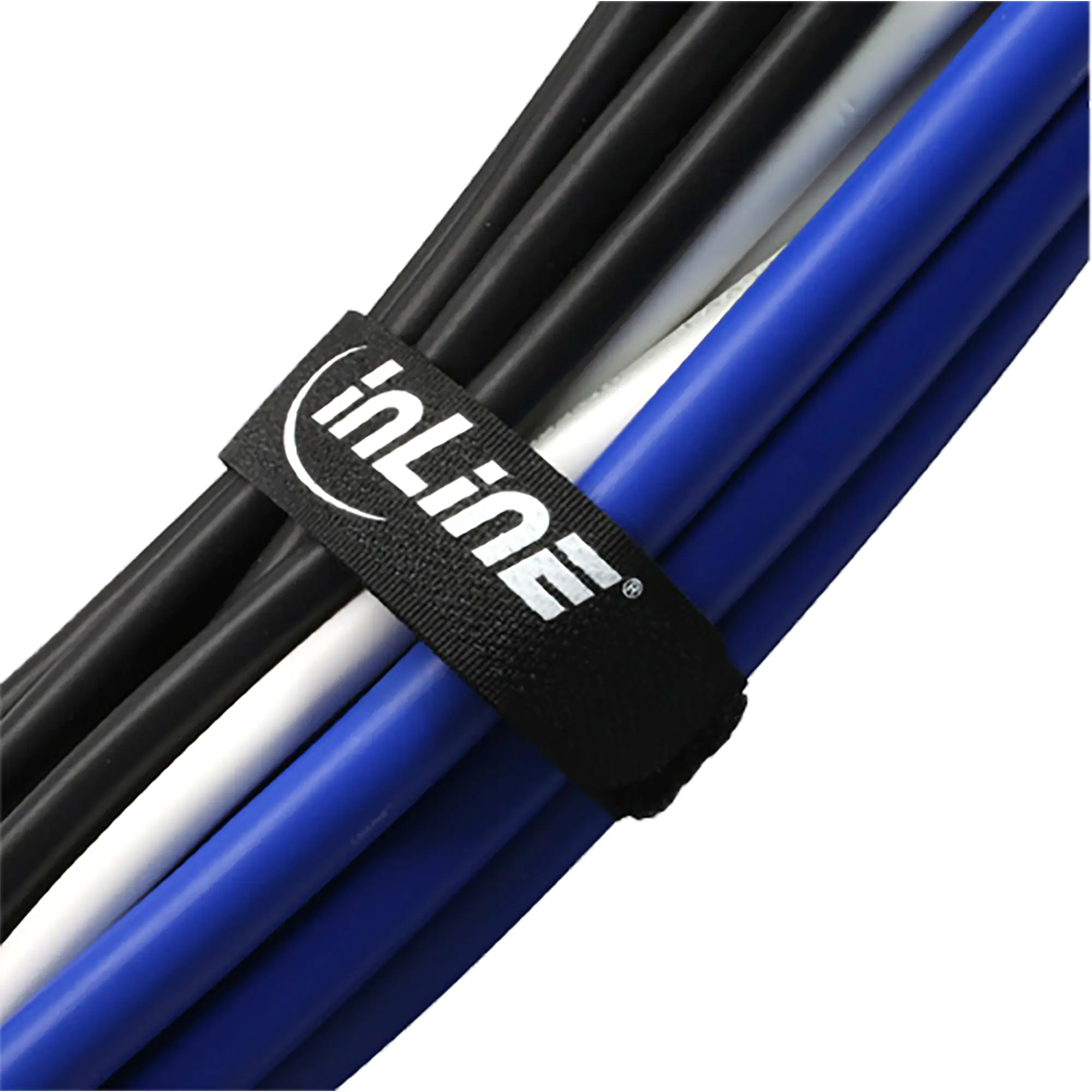 InLine Klettschlaufen Set - 5 Stk. 20x300m + 5 Stk. 20x500mm - schwarz