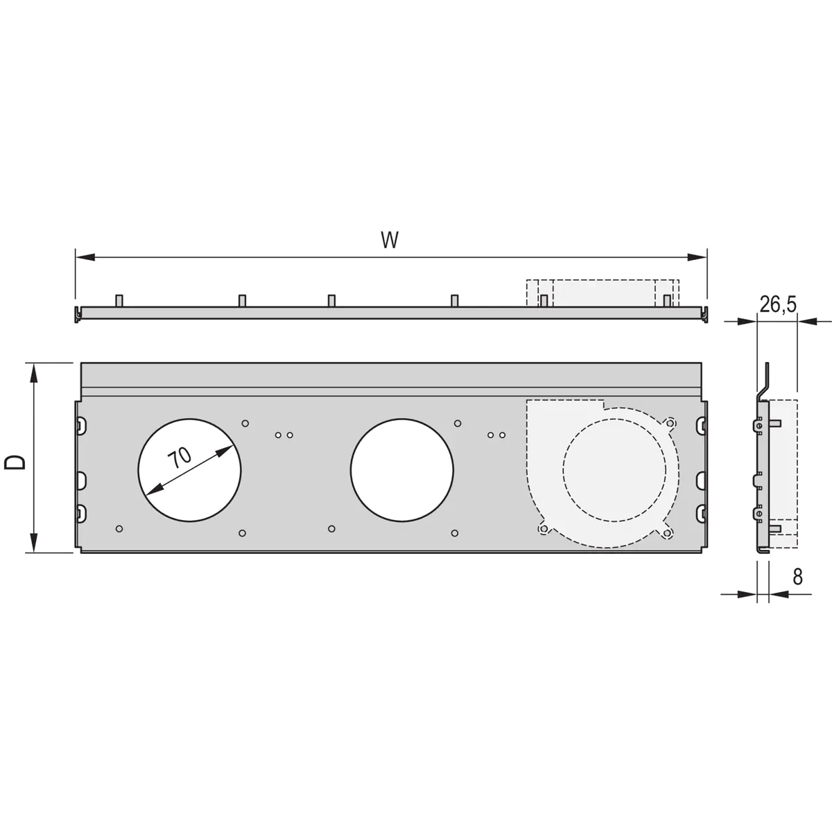 SCHROFF LUEFTERWANNE 63TE 160T KPL.