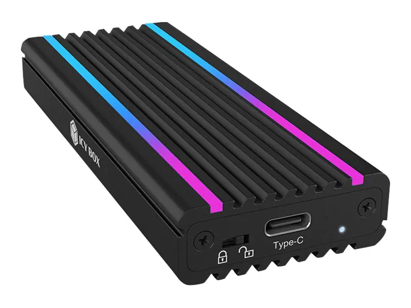 ICY BOX IB-1824ML-C31 - Speichergehäuse - M.2 - M.2 NVMe Card - USB 3.2 (Gen 2) - Schwarz