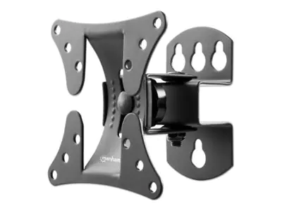 Manhattan - Befestigungskit (Wandmontage) - drehbar - für Flachbildschirm/LCD-Display - tilt, swivel - Stahl - Schwarz - Bildschirmgröße: 33-81.3 cm (13"-32")