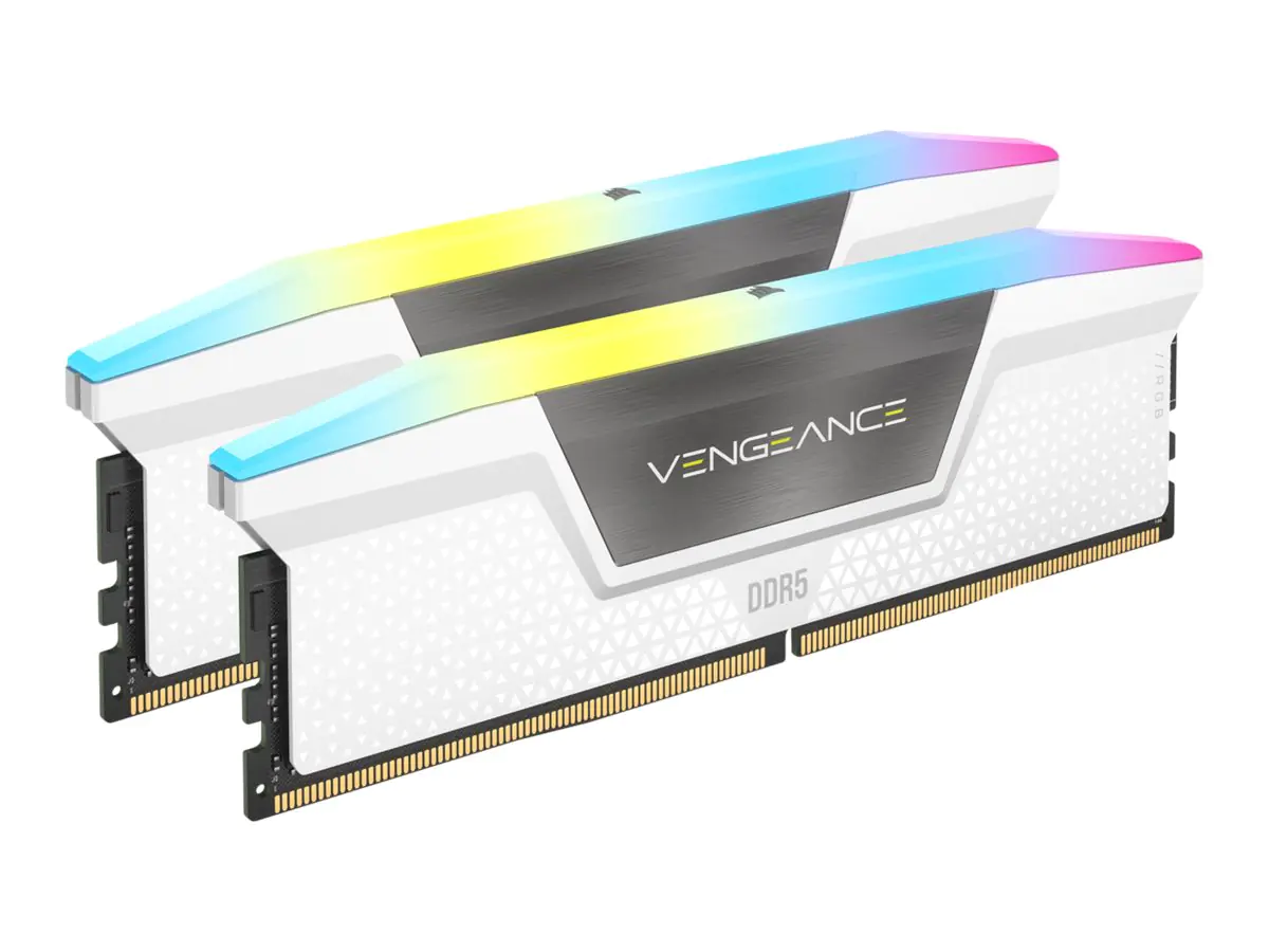 CORSAIR Vengeance RGB - DDR5 - Kit - 32 GB: 2 x 16 GB - DIMM 288-PIN - 6200 MHz / PC5-49600 - CL36 - 1.3 V - weiß