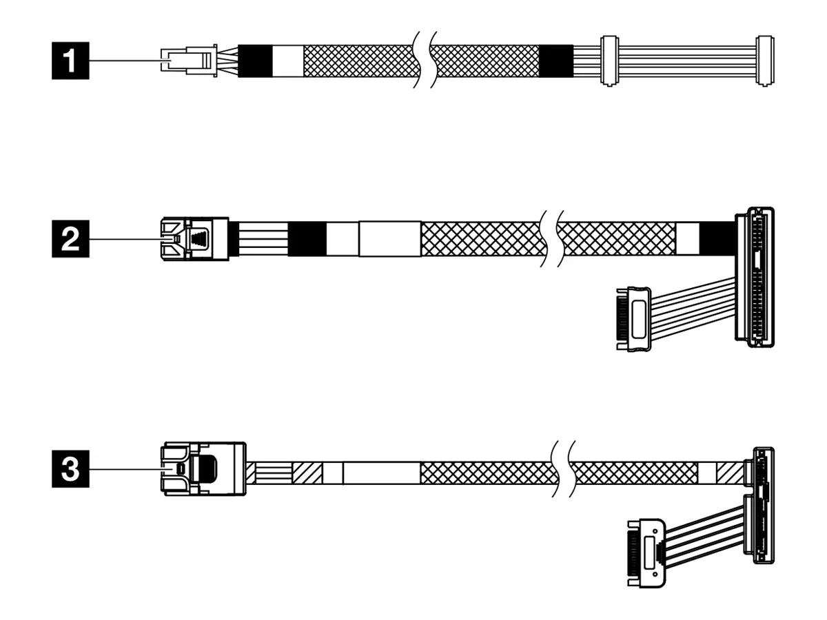 Lenovo ThinkSystem ST650 V2/V3 Tape Drive Cable