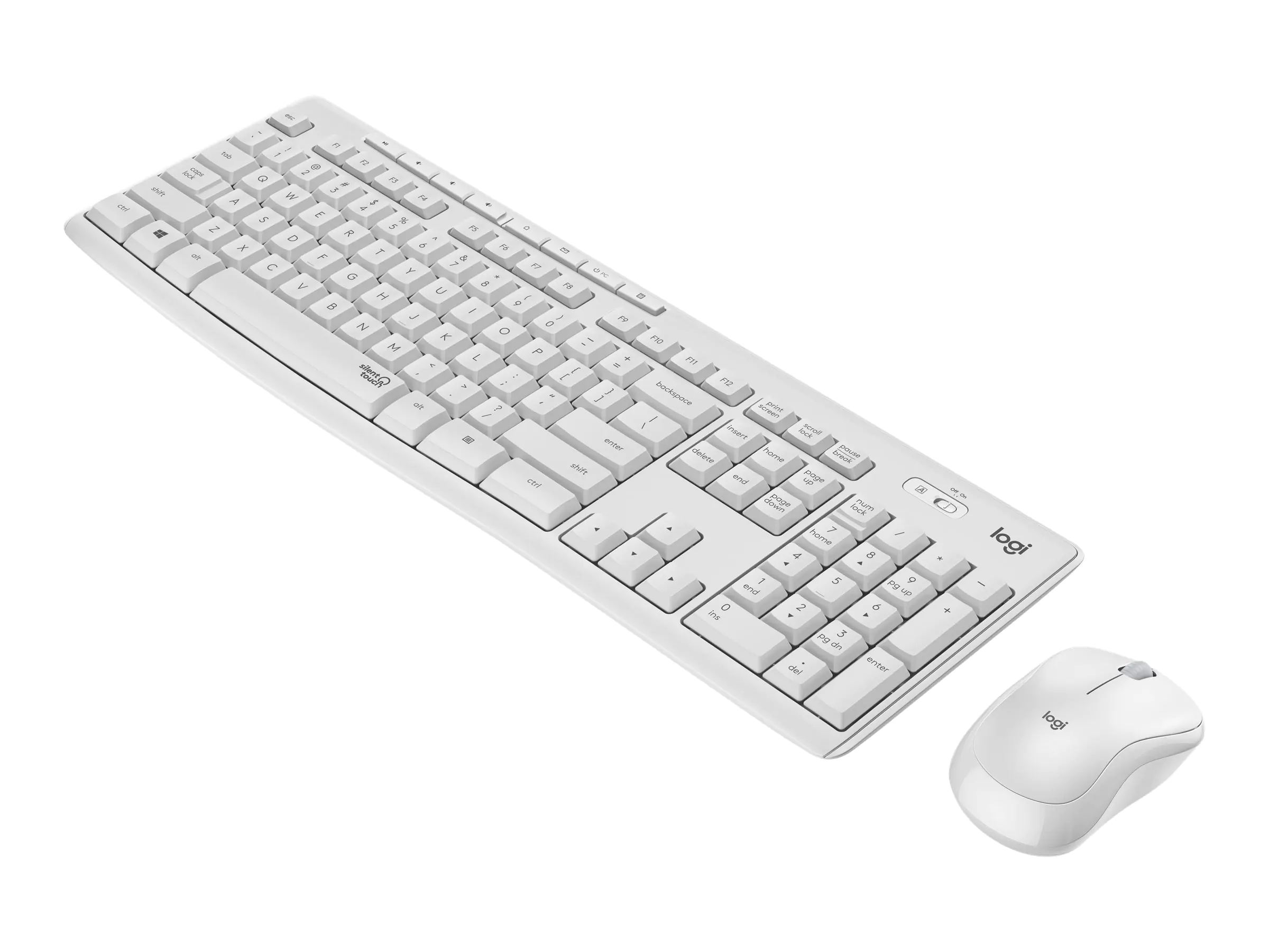 Logitech MK295 Silent - Tastatur-und-Maus-Set - kabellos - 2.4 GHz - Pan-Nordic - Off White