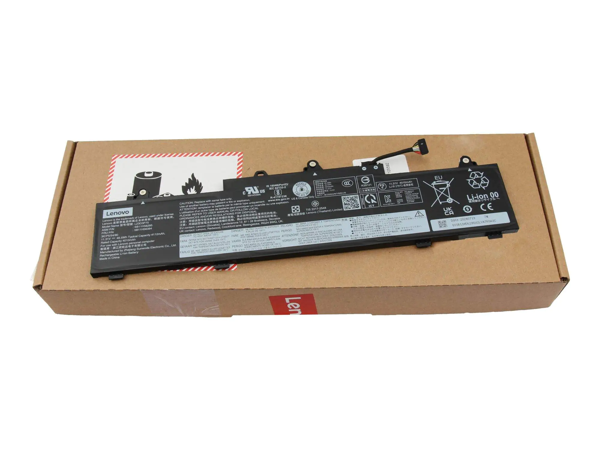 Lenovo Battery 46.5Wh for L14 Gen 5/L16 1 Li-ion - Batterie - 4.112 mAh