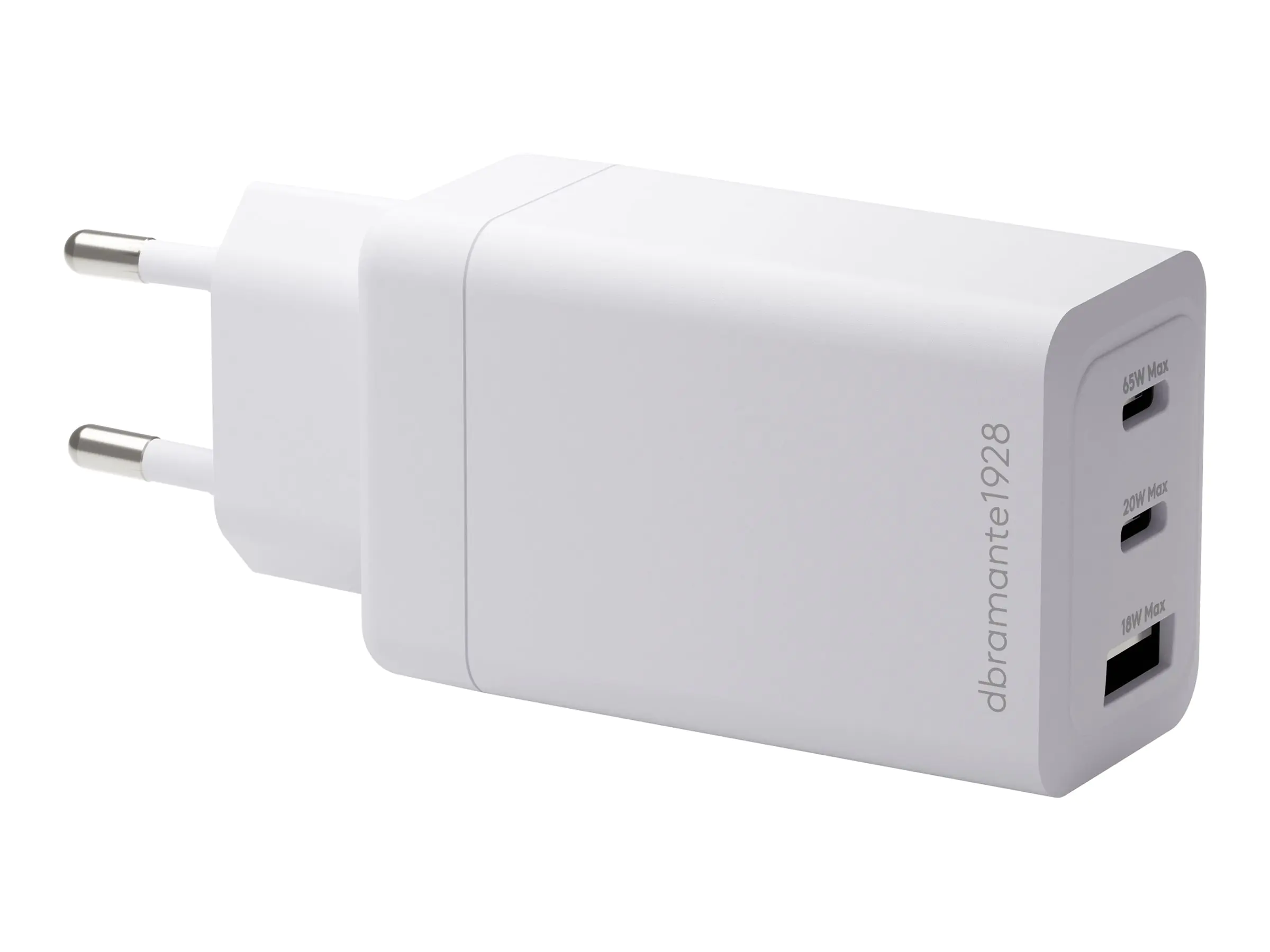 dbramante1928 re-charge - Netzteil - 65 Watt - 3 Ausgabeanschlussstellen (2 x USB-C, USB) CI65EUBL7232