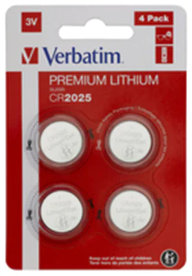 Verbatim CR2025, Einwegbatterie, CR2025, Lithium, 3 V, 4 Stück(e), Silber 49532