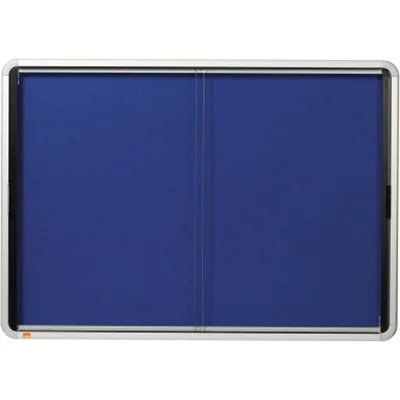 Nobo Schaukasten 1902565 Innen 8xA4 Schiebetür Textil bl