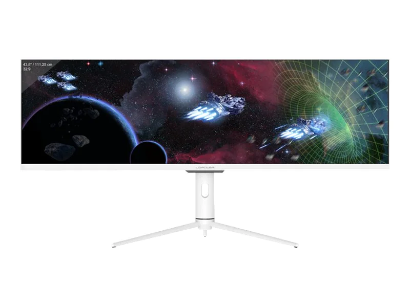 LC Power LC-M44-DFHD-120 - LED-Monitor - 111.3 cm (44") (43.8" sichtbar) - 3840 x 1080 DFHD @ 120 Hz - 400 cd/m² - 1000:1 - DisplayHDR 600 - 1 ms - 2xHDMI, DisplayPort, USB-C - weiß