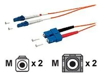 equip - Patch-Kabel - LC Multi-Mode (M) zu SC multi-mode (M) - 1 m - Glasfaser - 62,5/125 Mikrometer - orange