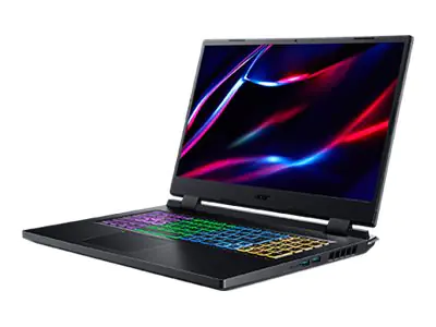 Acer Nitro 5 AN517-55 - Intel Core i7 12700H - Win 11 Home - GF RTX 3060 - 16 GB RAM - 512 GB SSD SED - 43.9 cm (17.3") IPS 1920 x 1080 (Full HD) @ 144 Hz - Wi-Fi 6 - Obsidian Black - kbd: Deutsch