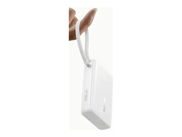 Baseus PicoGo - Powerbank - with built-in USB-C cable - 10000 mAh - 45 Watt - Fast Charge - 3 Ausgabeanschlussstellen (2 x USB-C, USB) P10076803213-00