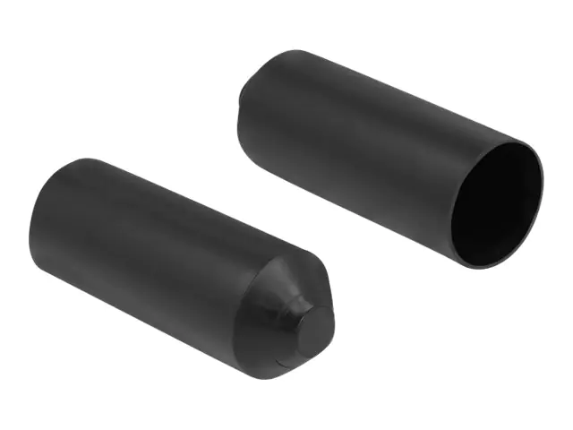 Delock - Kabelschutzkappe - Schwarz (Packung mit 2)