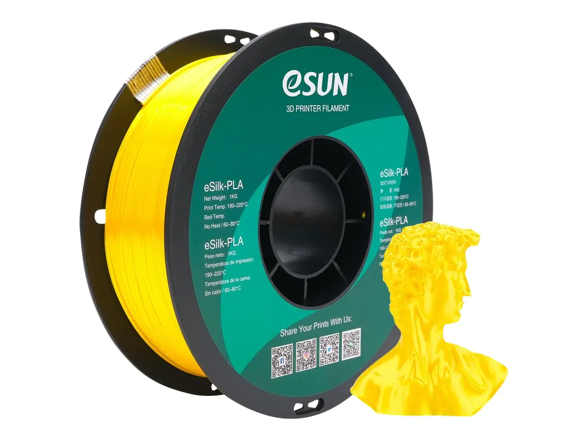 Esun - Gelb - 1 kg - Silk PLA Filament (3D) Esun - Gelb - 1 kg - Silk PLA Filament (3D)