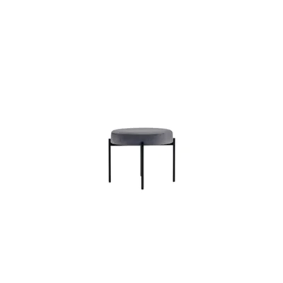 PAPERFLOW Hocker GAIA rund Stoff sw/gr GBRT.01.14
