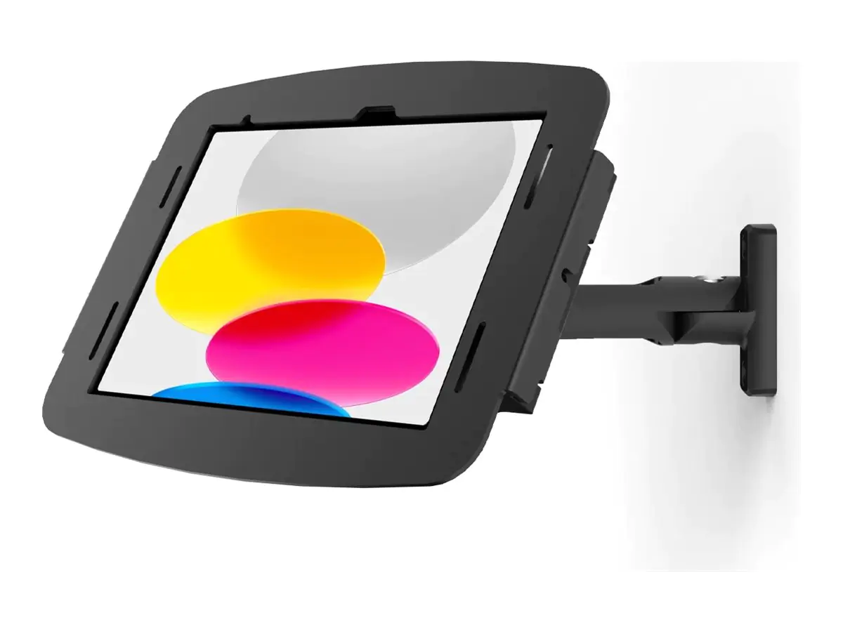 Compulocks iPad Mini 8.3" Space Enclosure Swing Wall Mount - Befestigungskit (Gelenkarm, Gehäuse, Schwenkarm) - für Tablett - verriegelbar - hochwertiges Aluminium - Schwarz - Bildschirmgröße: bis zu 50,8 cm (8.3") - Wandmontage, Oberflächenmontage, Theke