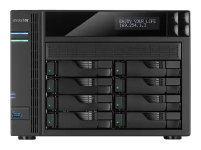 ASUSTOR AS-608T - NAS-Server - 8 Schächte - SATA 6Gb/s / eSATA - HDD - RAID RAID 0, 1, 5, 6, 10, JBOD - RAM 1 GB - Gigabit Ethernet - iSCSI Support