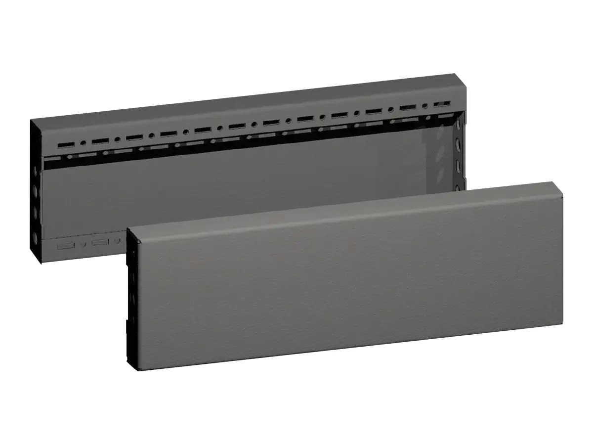Rittal VX - Sockel-Seitenblenden - Blechstahl - RAL 9005 (Packung mit 2)