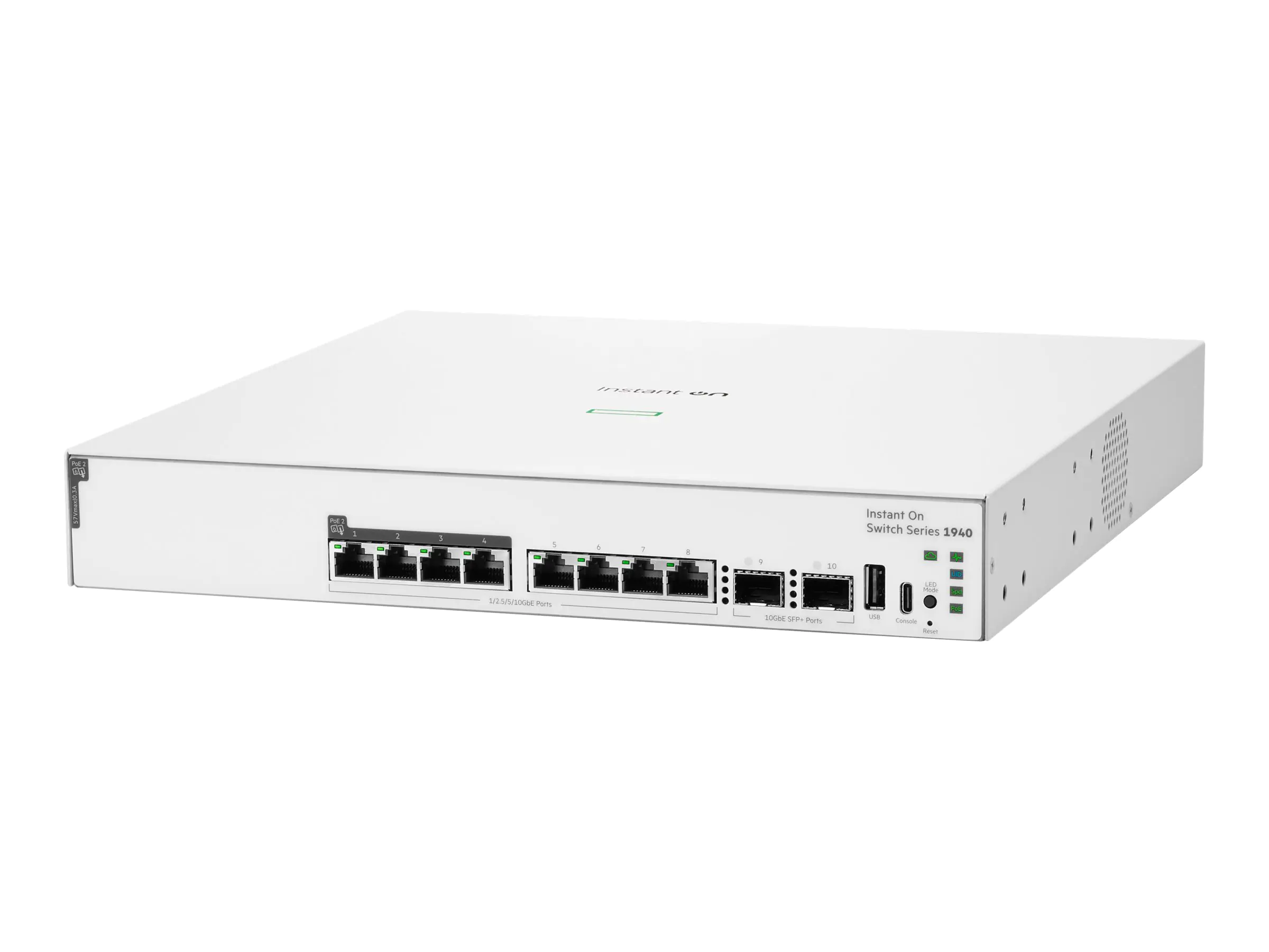 HPE Networking Instant On 1940 - Switch - L2+ - managed - 4 x 100/1000/2.5G/5G/10GBase-T + 4 x 100/1000/2.5G/5G/10G (PoE++) S4A36A#ABB
