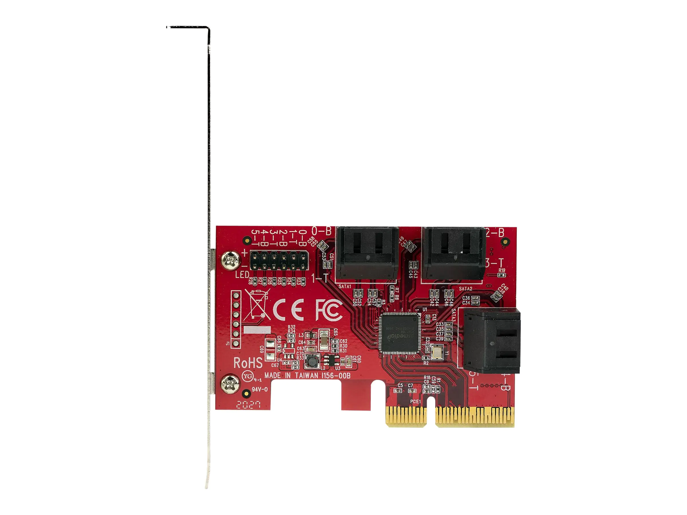 StarTech PCIe SATA Controller Karte - 6 Port SATA 3 Erweiterungskarte/Kontroller - 6Gbit/s - Voll- und Low-Profile Blende - PCI Express Festplatten kontroller/Adapter (6P6G-PCIE-SATA-CARD) - Speicher-Controller - SATA 6Gb/s - Low-Profile - PCIe 3.0 x4 - R