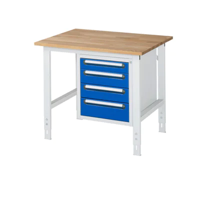 RAU Arbeitstisch Tom 1.000 x 760-1.080 x 800 mm (B x H x T)