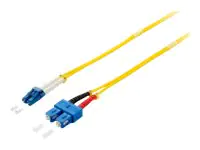 equip Pro - Patch-Kabel - SC/UPC Einzelmodus (M) bis LC/UPC Einzelmodus (M) - 15 m - Glasfaser - Duplex - 9/125 Mikrometer - OS2 - halogenfrei - Gelb