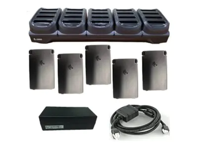 Zebra - Kit - Batterieladegerät - 20-Steckplätze, Ersatz - 5 x Batterie - für Zebra TC21, TC26