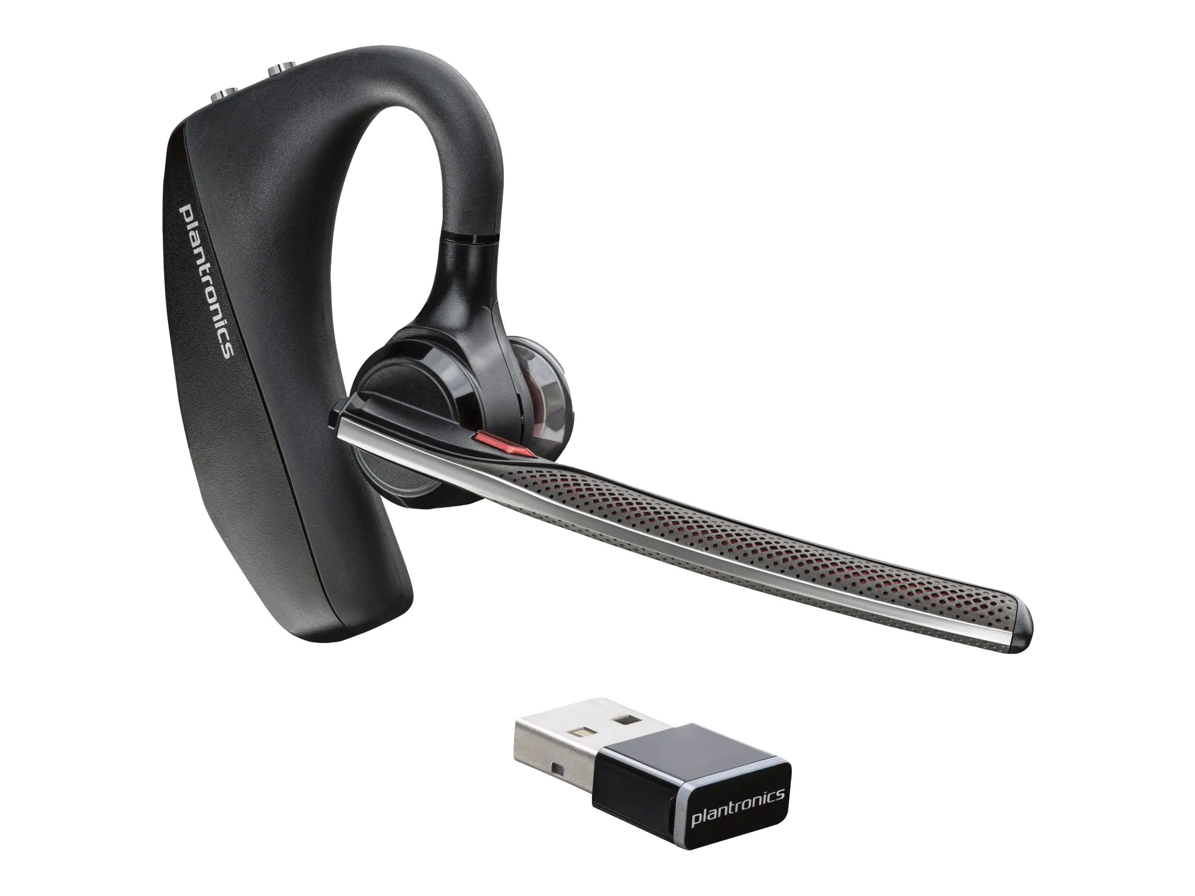 Poly Voyager 5200 UC - Headset - im Ohr - Bluetooth - kabellos, kabelgebunden - Adapter USB-A via Bluetooth - Schwarz - Zertifiziert für Microsoft Teams