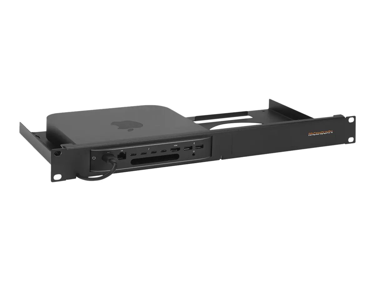 Rackmount.IT RM-AP-T1 - Rackmontagesatz - Schwarz, RAL 9004 - 1U - 48.3 cm (19") - für Apple Mac mini