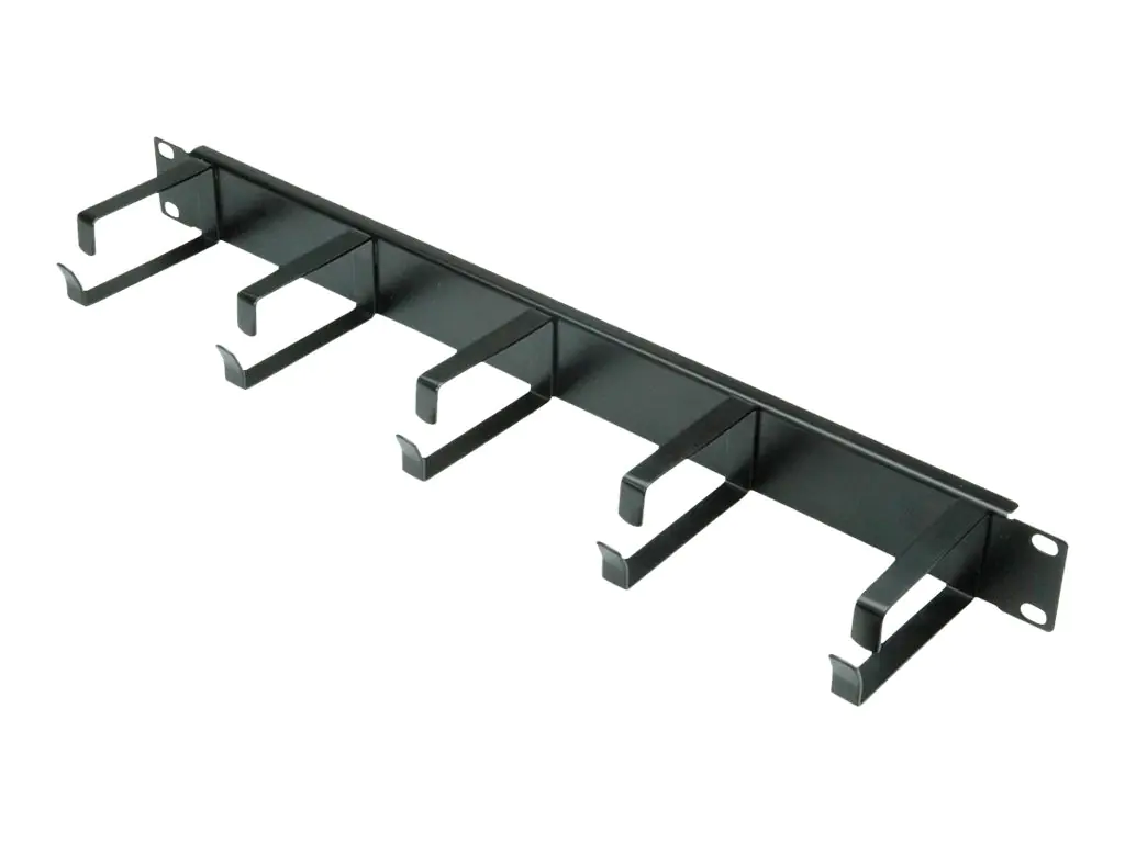 VALUE - Kabelführungsplatte für Schaltschrank - Vorderseite - Schwarz, RAL 9005 - 1U - 48.3 cm (19")