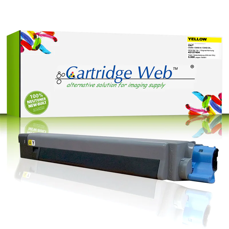 CartridgeWeb Toner kompatibel zu Oki 42127454 gelb 5.000 Seiten