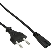 InLine - Stromkabel - Eurostecker (M) bis IEC 60320 C7 - 50 cm - Schwarz