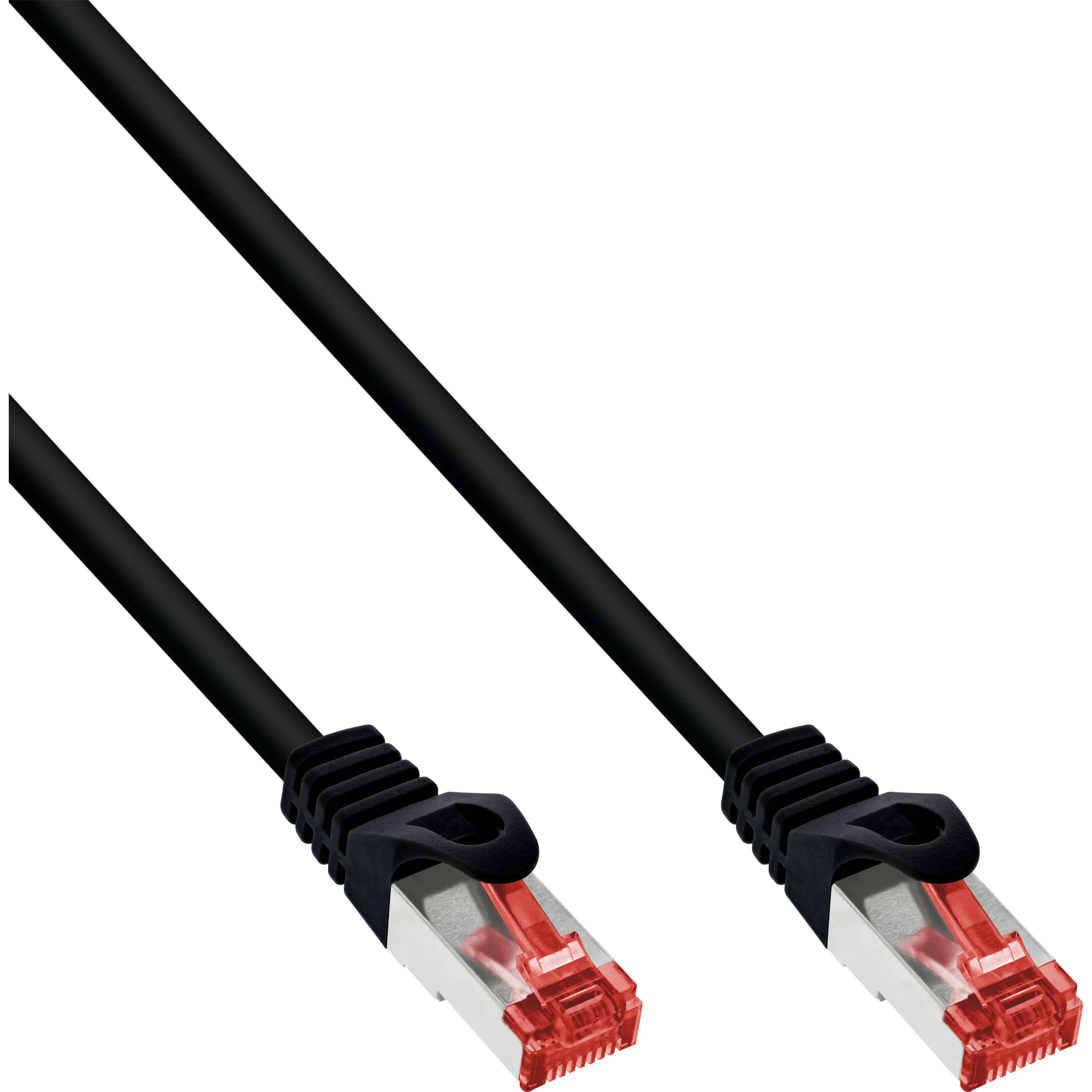 InLine - Patch-Kabel - RJ-45 (M) zu RJ-45 (M) - 7.5 m - SFTP, PiMF - CAT 6a - im Freien, rund, verseilt - Schwarz