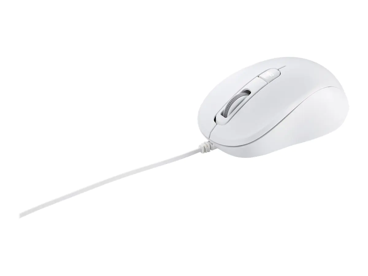 ASUS MU101C Blue Ray Silent - Maus - rechts- und linkshändig - optisch - 3 Tasten - kabelgebunden - USB - weiß