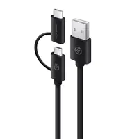 Alogic U2CMC-01BLK - USB A - Micro-USB B - USB 2.0 - 480 Mbit/s - Schwarz