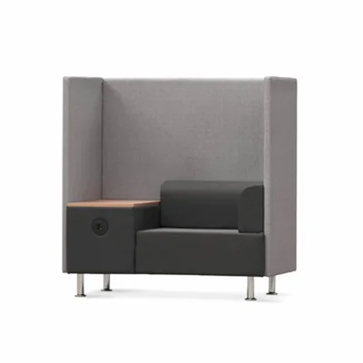 rocada Besprechungszone Be Soft 1.290 x 680 x 1.250 mm (B x H x T) 1 Sitzeinheit grau eiche