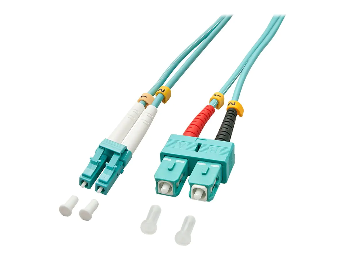 Lindy - Patch-Kabel - SC multi-mode (M) zu LC Multi-Mode (M) - 2 m - Glasfaser - Duplex - 50/125 Mikrometer - OM3 - halogenfrei