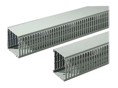 Rittal Rack Kabelmanagement-Kabelkanal mit Abdeckung - RAL 7030 - 2 m (Packung mit 18) 8800752