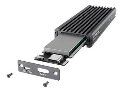 ICY BOX IB-1817MC-C31 - Speichergehäuse - M.2 - M.2 NVMe Card / SATA 6Gb/s - USB-C 3.1 (Gen 2) - Grau