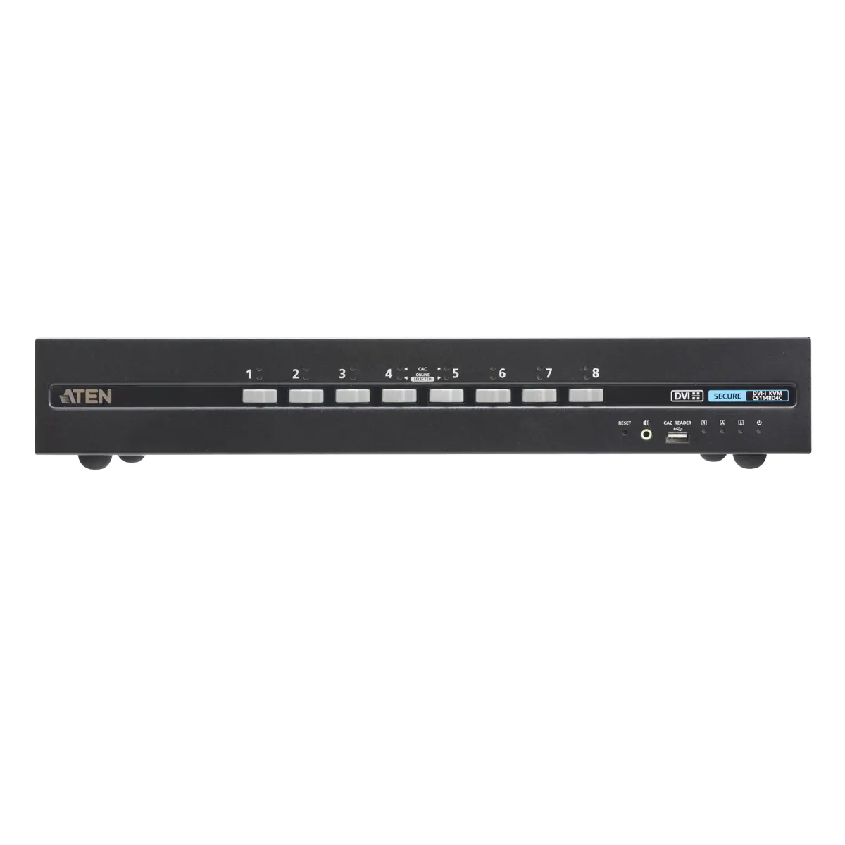 ATEN CS1148D4C USB 4K DVI Dual Display Secure KVM mit Card Reader - KVM-Umschalter - 8-Port