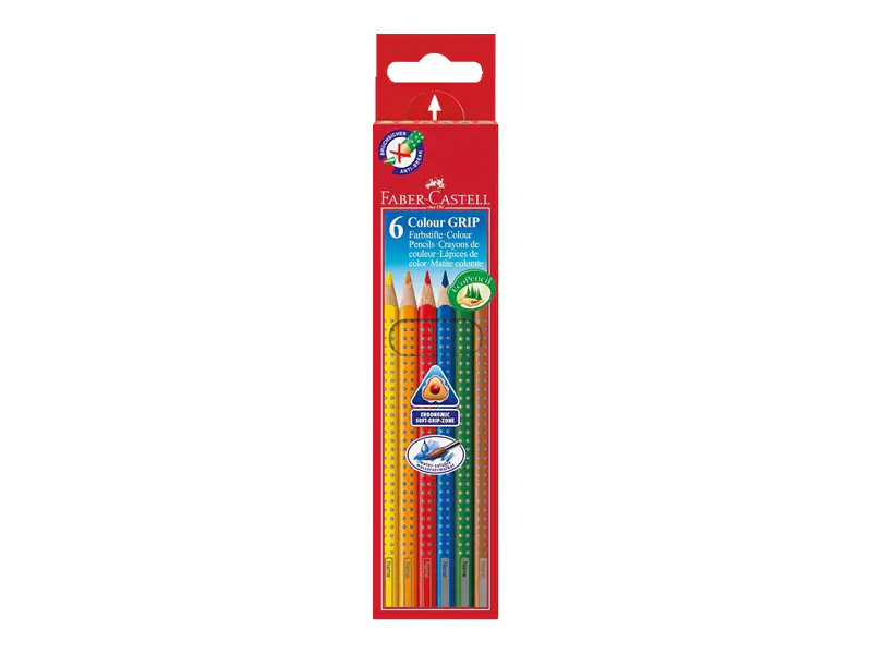 Faber-Castell Farbstift Colour GRIP 112406 farbig sortiert 6 St./Pack.