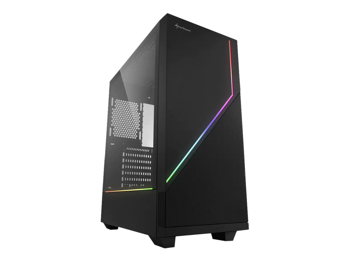 Sharkoon RGB FLOW - Tower - ATX - windowed side panel (tempered glass)