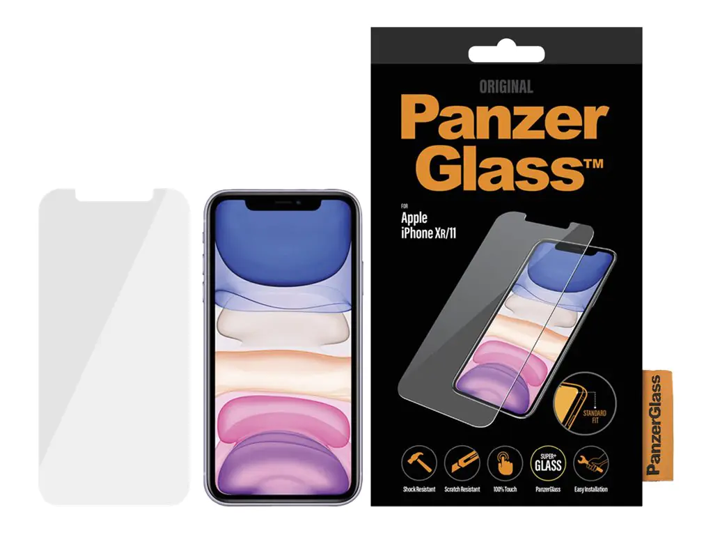 PanzerGlass Original - Bildschirmschutz für Handy - Glas - kristallklar - für Apple iPhone 11, XR PanzerGlass Original - Bildschirmschutz für Handy - Glas - kristallklar - für Apple iPhone 11, XR