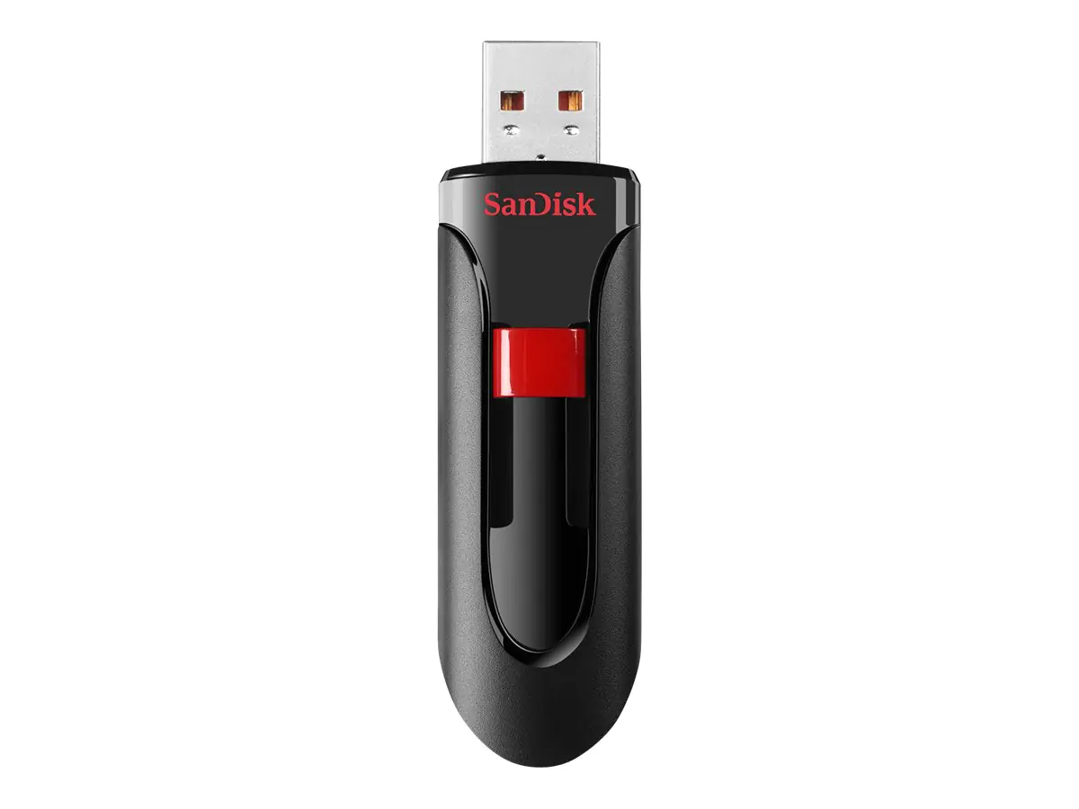 SanDisk Cruzer Glide - USB-Flash-Laufwerk - 32 GB - USB 2.0 - Schwarz, Rot