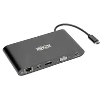 Eaton Tripp Lite Series USB 3.1 Gen 1 USB C Docking Station w/ USB-A, HDMI, VGA, mDP, Gigabit Ethernet, Mem Card, 3.5 mm & USB-C Charge 4K @ 30Hz, USB-C, USB Type C, USB Type-C - Dockingstation - USB-C - VGA, HDMI, Mini DP - 1GbE
