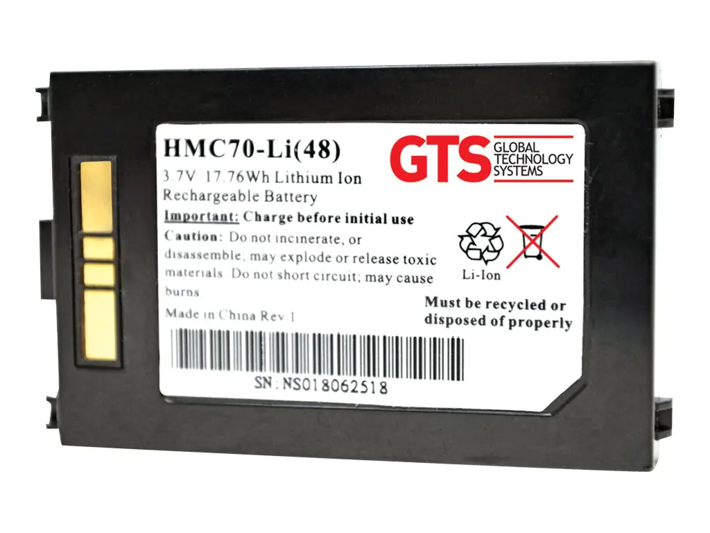 GTS HMC70-Li - Handheld-Akku - Lithium-Ionen - 4800 mAh - für Zebra MC70, MC75