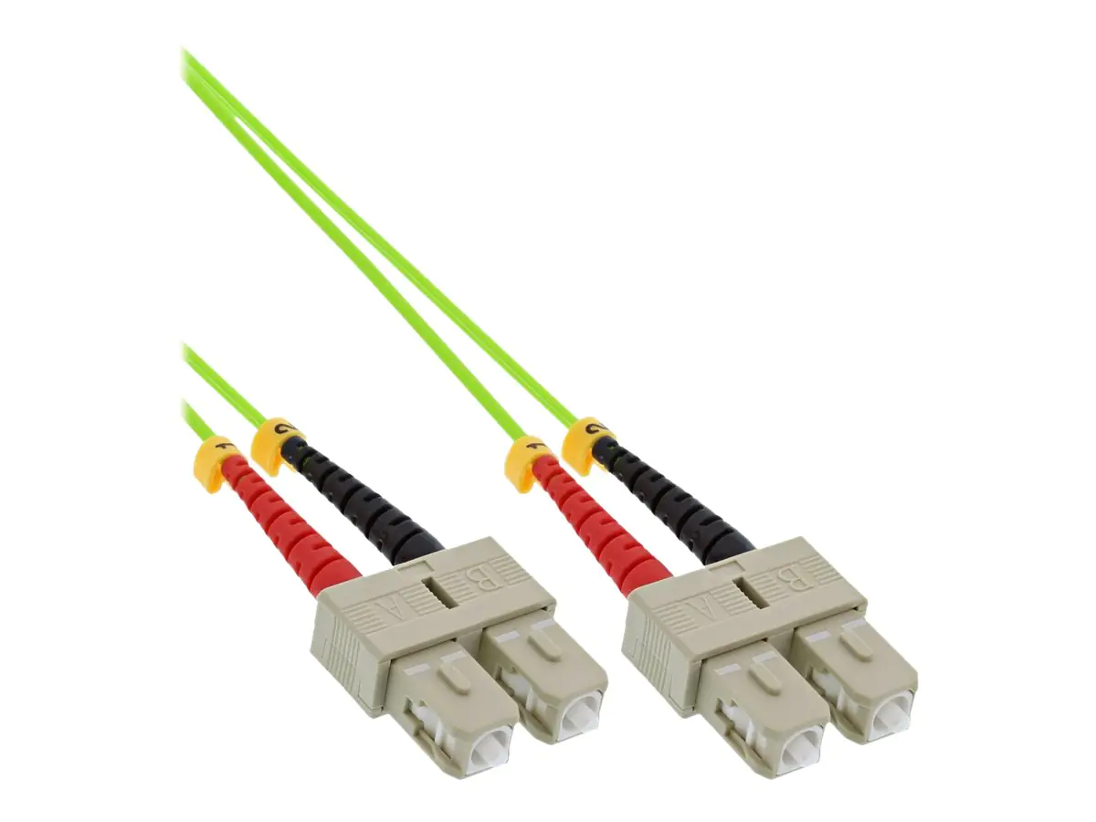 InLine - Patch-Kabel - SC multi-mode (M) zu SC multi-mode (M) - 7.5 m - Glasfaser - Duplex - 50/125 Mikrometer - OM4 - halogenfrei - grün