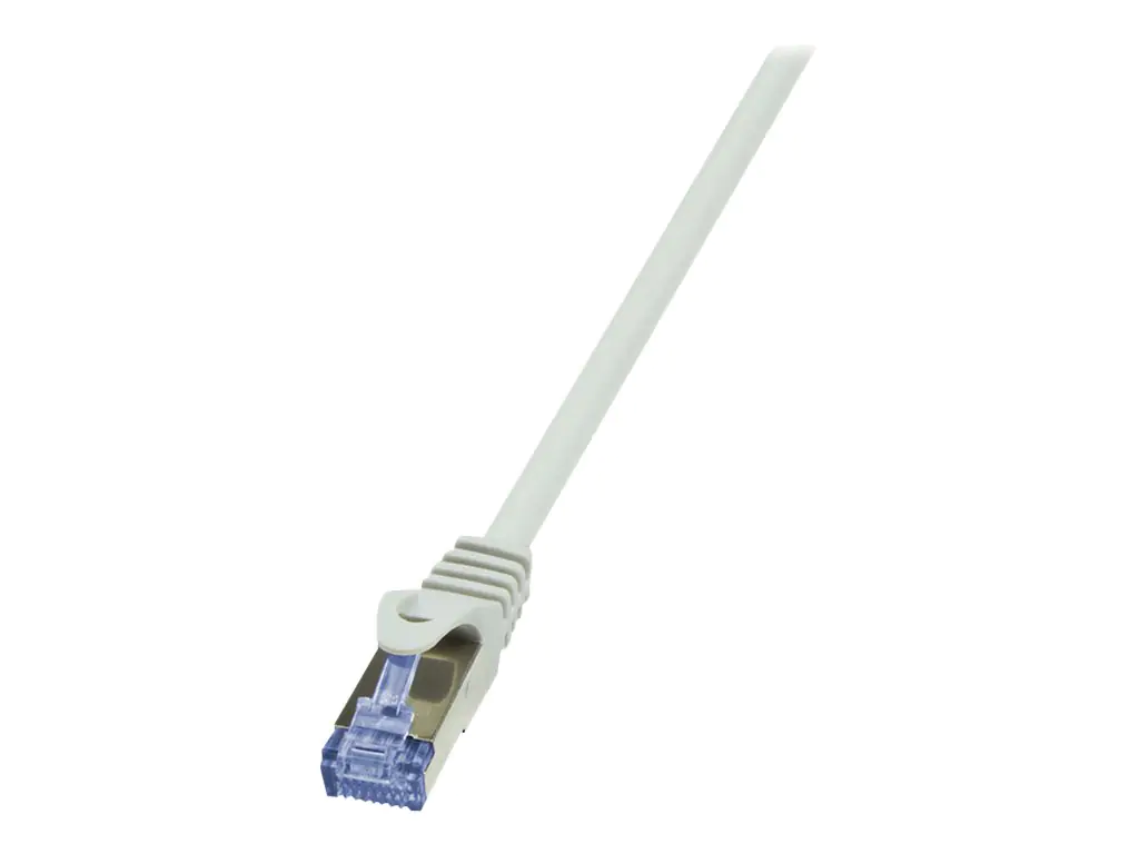 LogiLink PrimeLine - Patch-Kabel - RJ-45 (M) zu RJ-45 (M) - 50 cm - SFTP, PiMF - CAT 7 - halogenfrei, geformt, ohne Haken - Grau