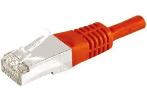 Dexlan - Patch-Kabel - RJ-45 (M) zu RJ-45 (M) - 3 m - Foiled Unshielded Twisted Pair (F/UTP) - CAT 6a - geformt - Rot