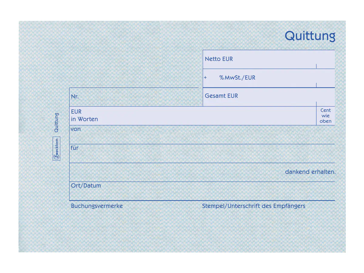 Avery Zweckform Quittung - 100 Blatt - A6 (105 x 148 mm) 1250
